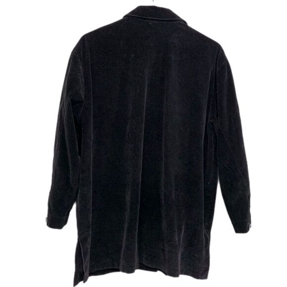 LIZ CLAIBORNE LIZSPORT VINTAGE SHIRT JACKET WOMEN’S S BLACK CORDUROY POCKETS. - Picture 2 of 15